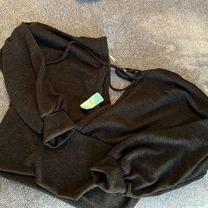 Black crop sweater